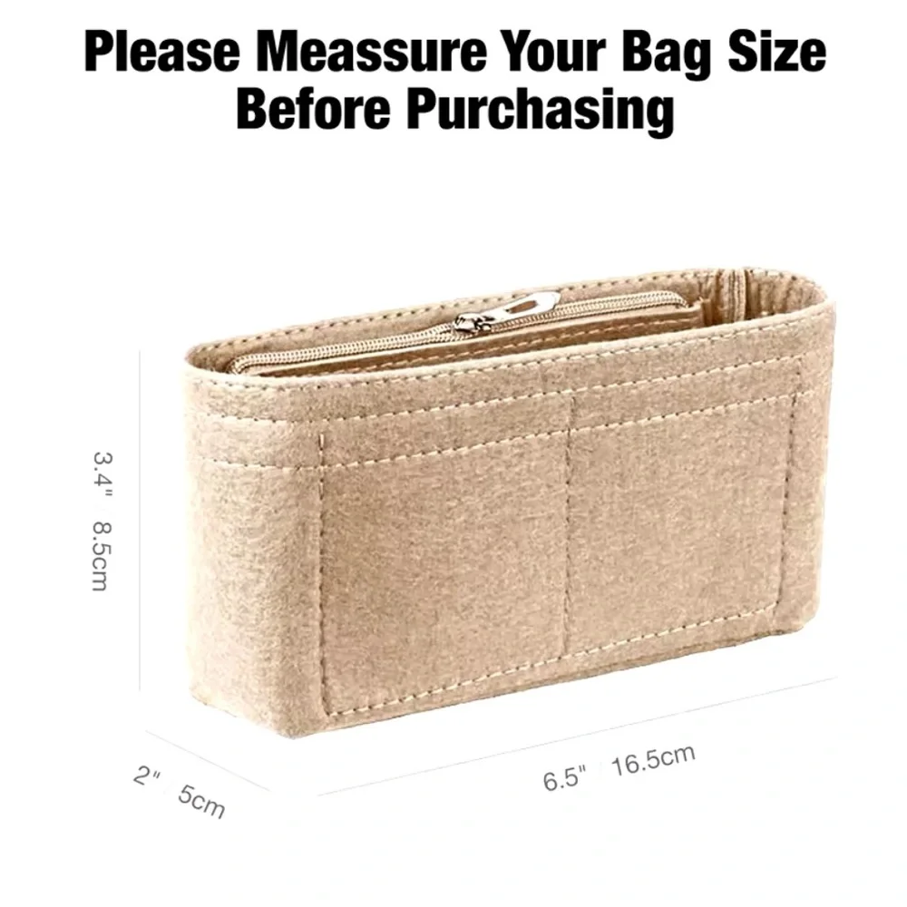 Longchamp Le Pliage Mini Pouch Felt Purse Handbag Bag Insert Organizer